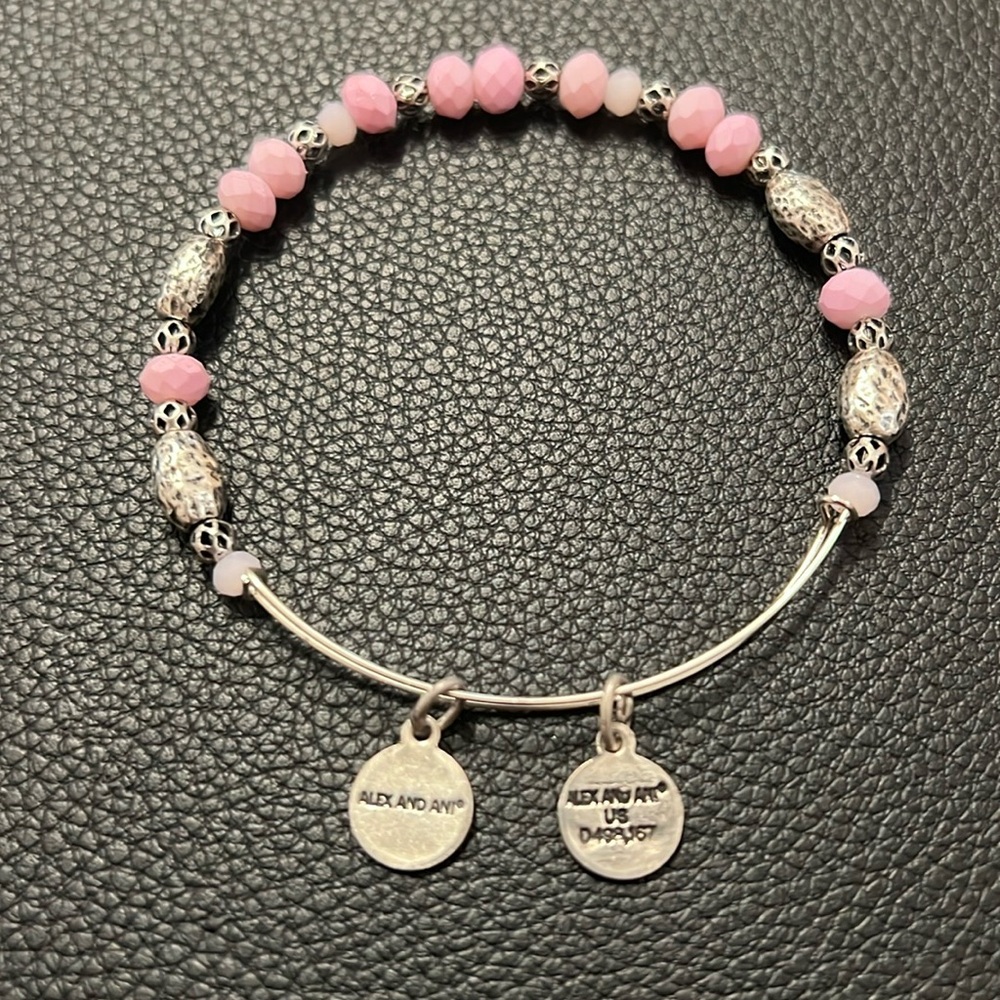 Pink Beaded Alex and Ani Bracelet